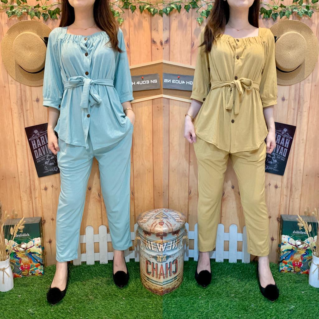 SETELAN CANDIES PEPLUM KNIT 3017-197