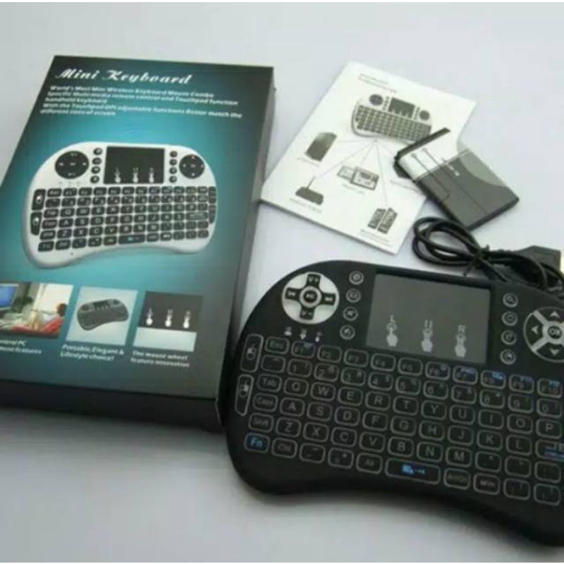 RAINBOW LED Mini Keyboard i8 Air Mouse Mini Keypad Wireless Touchpad