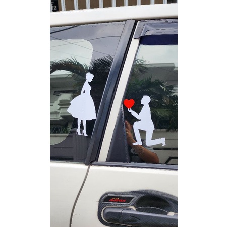 Stiker Kaca Mobil i love you Car Sticker Cutting Vinyl