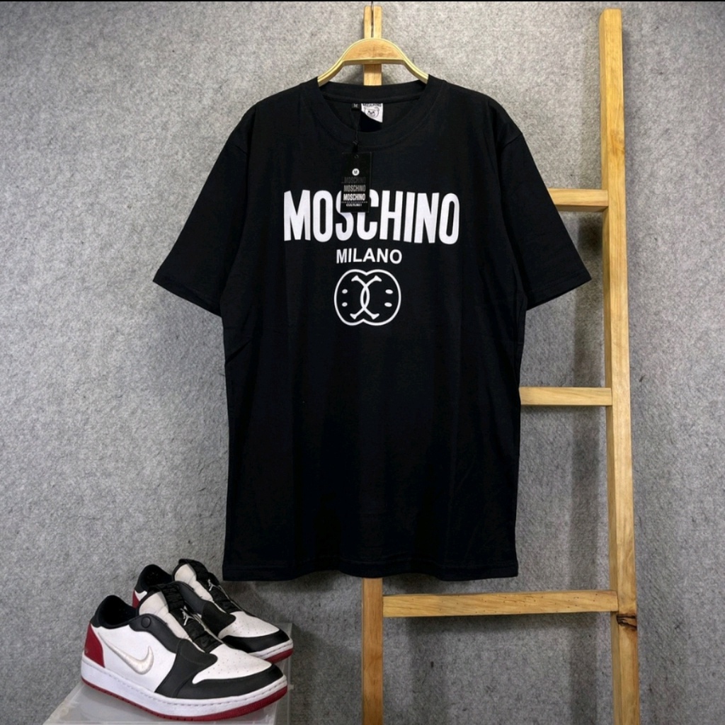 KAOS TSHIRT MOSCHINO LENGAN PENDEK MIRROR FULLTAG