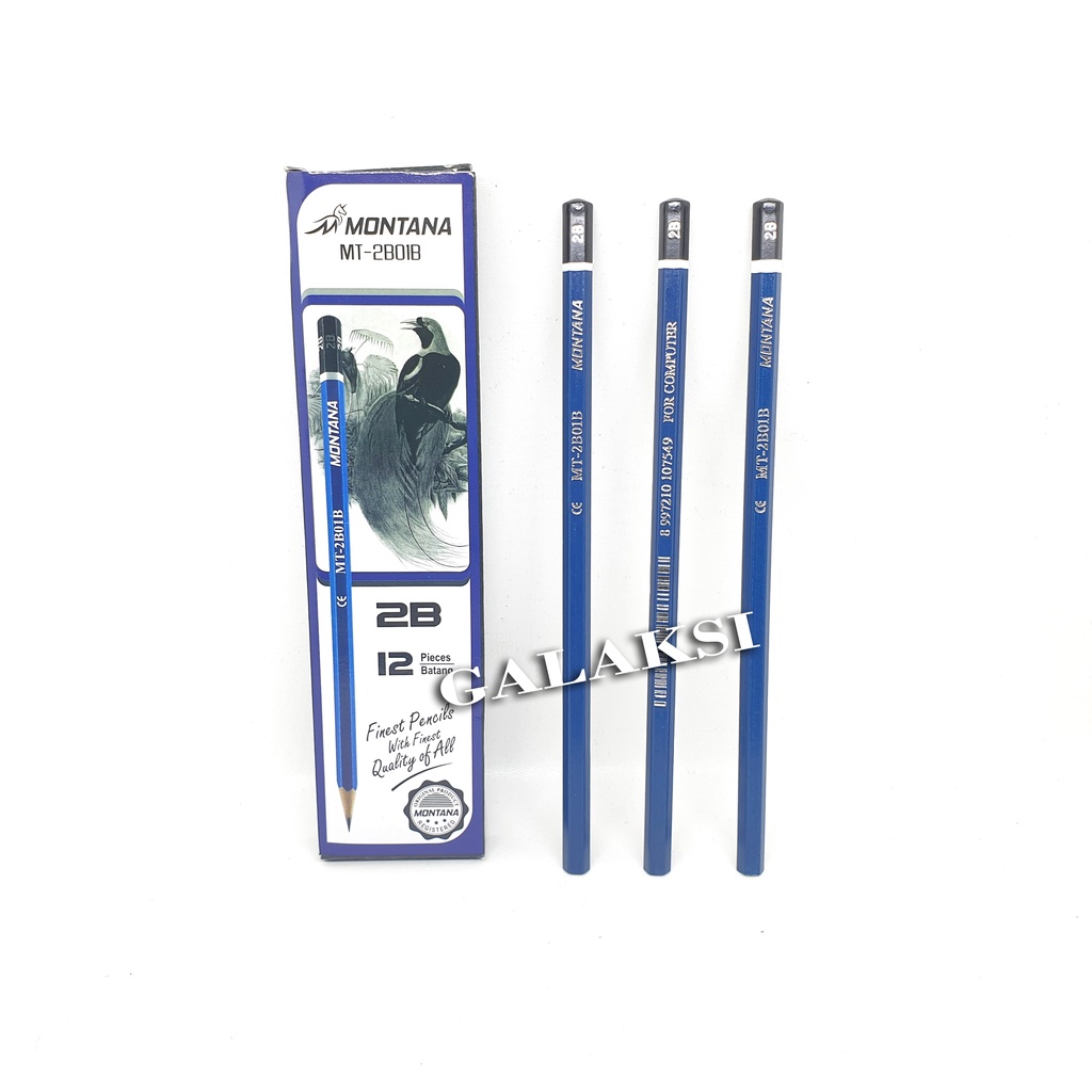 Jual [LUSIN/12 PCS] PENSIL 2B MONTANA BIRU MT-2B01B | Shopee Indonesia