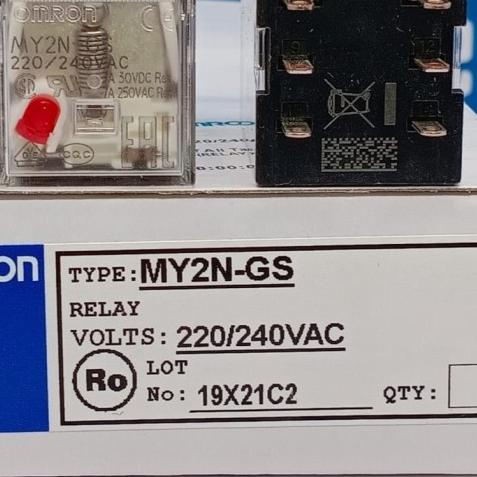 Omron MY2N-GS 220v 240v AC Relay 8 Pin Original MY-GS Socket PYF-08