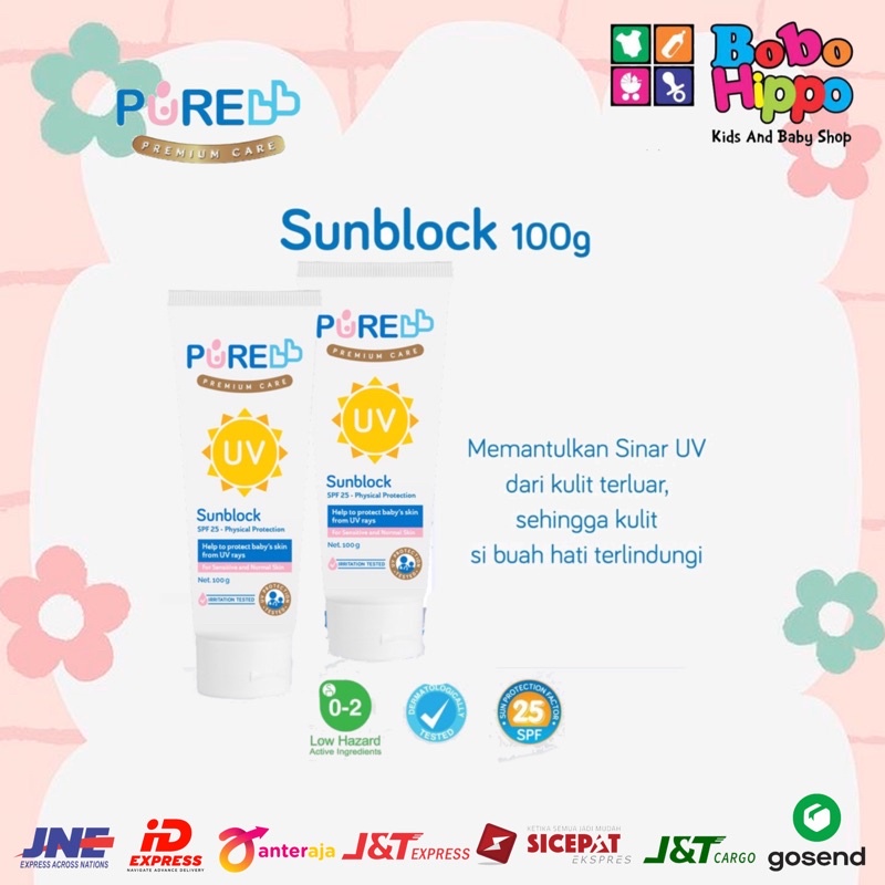 Purebaby Sunblock Spf 25 100gr / Sunblock / Sun Care Bayi