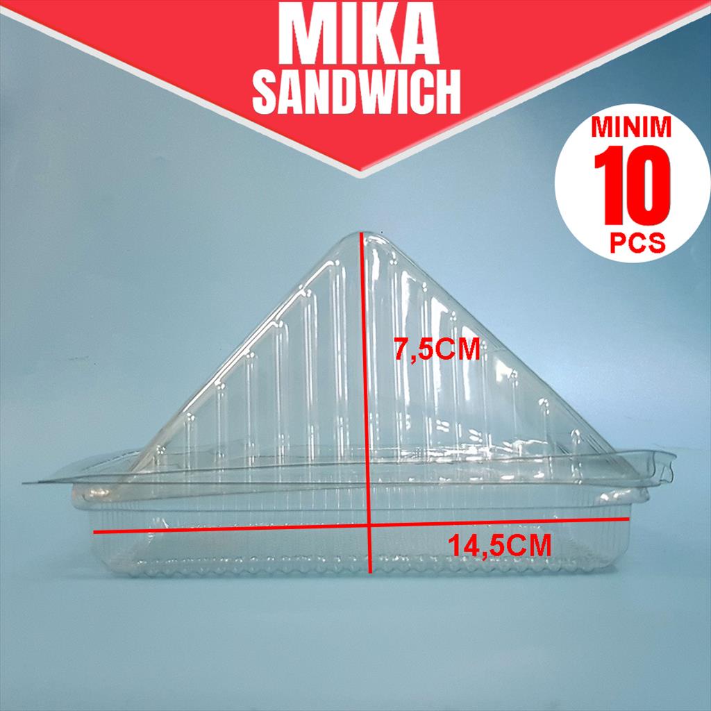 SATUAN Mika Segitiga Sandwich Tebal / Mika Makanan Ringan / Mika Kekinian / Mika Roti Tawar / Mika Makanan Ringan /