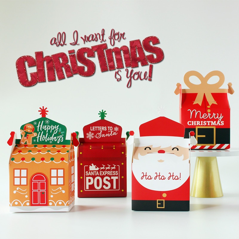 

BXMB paperbag mail box candy house rumah permen box kotak natal christmas bingkisan tempat hadiah kado parcel parsel goodie bag