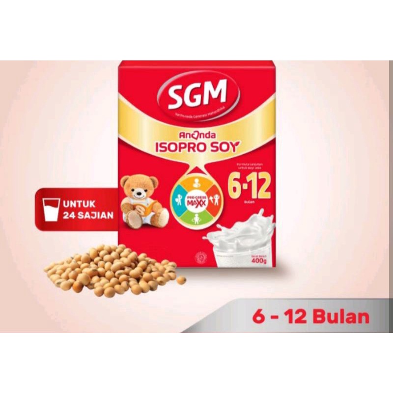 SGM Ananda Soya 6-12 Bulan 400gr / Susu Pertumbuhan Anak / Kemasan Baru Isopro Soy