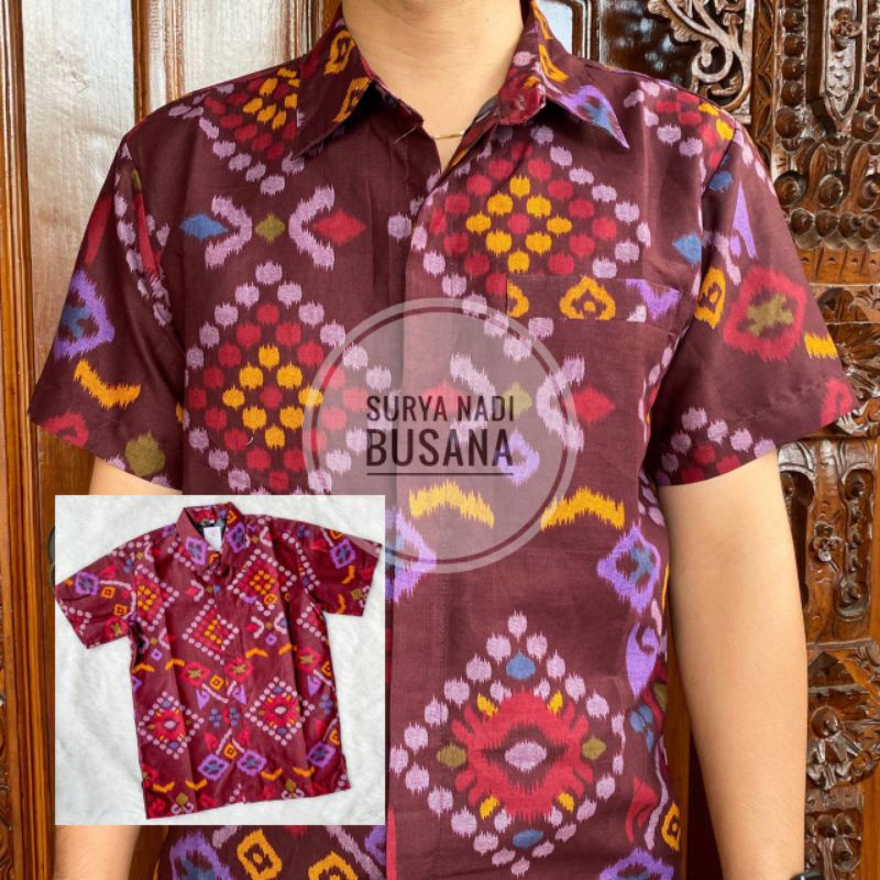 Kemeja endek bali pria | baju endek murah (FURING)