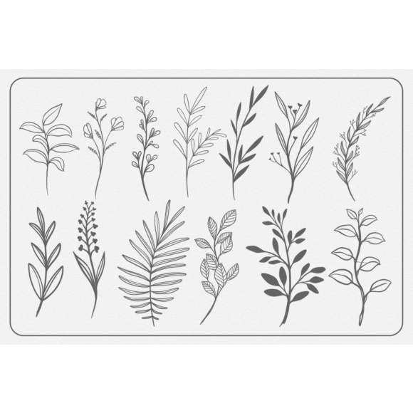 Line Art Botanical Vector Elements