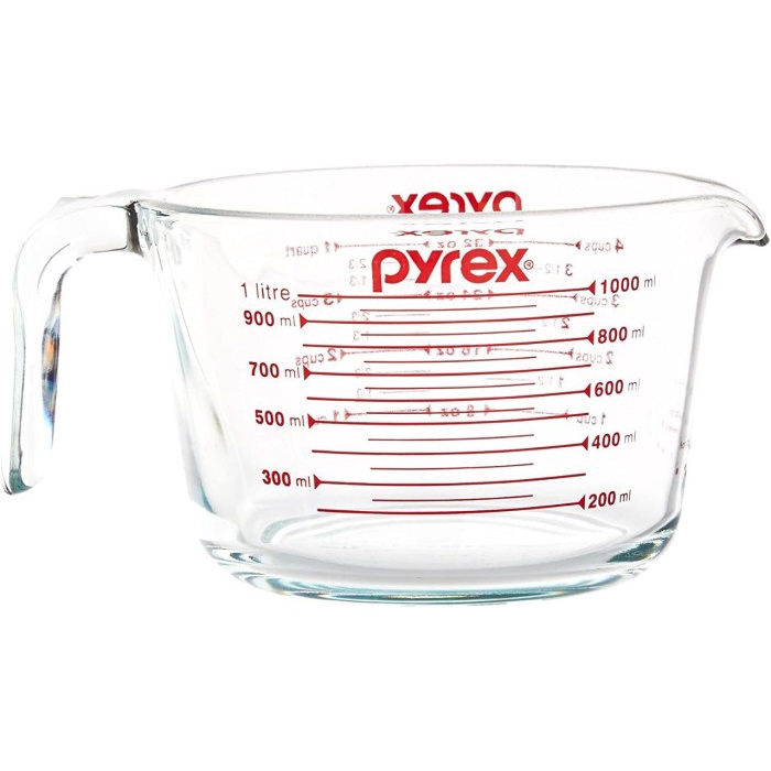 Pyrex Measuring Cup 1L / 1000ml Gelas Takar Kaca Tebal