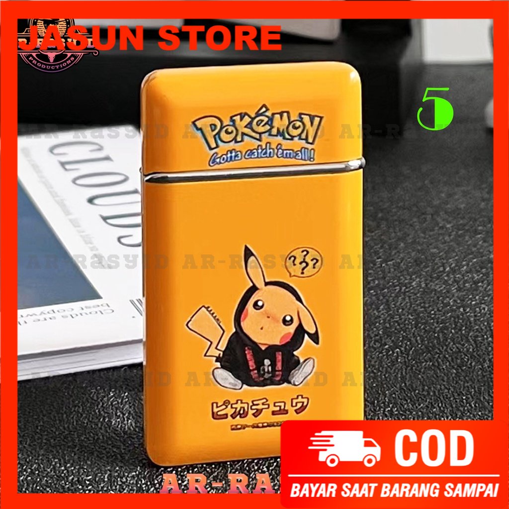 BISA COD! Korek Api Bara Gas Huage Dinuo Motif Pokemon Supreme HG-20 1930