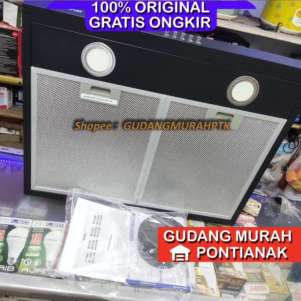 Exhaust fan Rinnai RH-126B Cooker Hood RH 126 B penghisap asap RH126B Rinai exchaust blower