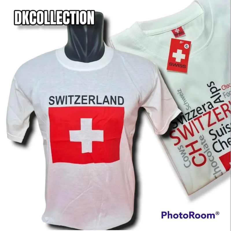 Kaos Switzerland souvenir kaos swiss baju switzerland baju swiss