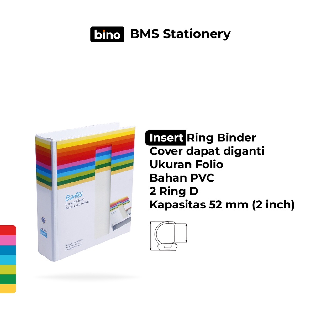 Jual [BMS Surabaya] Bantex INSERT Ring Binder Ukuran Folio Kapasitas