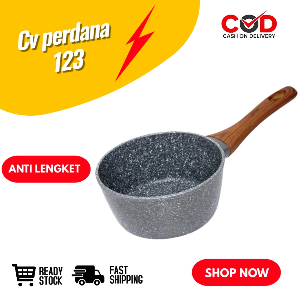Cypruz Marble Pan Wok Pan Marble Souce Pan 16 Cm