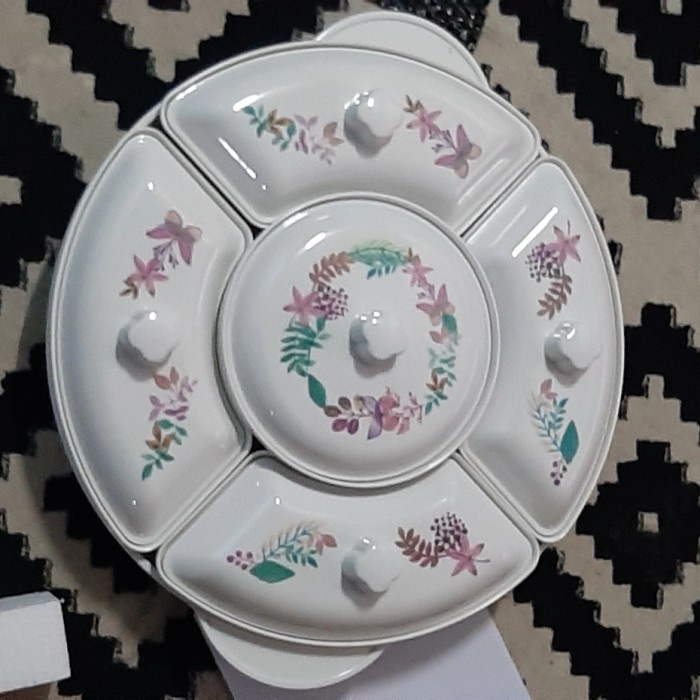 Onyx Toples Prasmanan Set Melamin Model Bundar / Wadah Makanan / Onyx