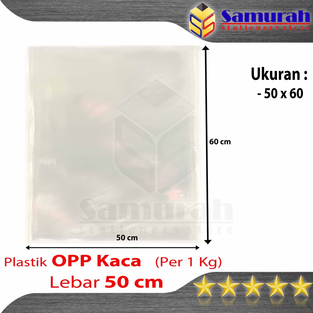 Plastik OPP Kaca Lebar 50 x 60 cm Bening / Plastic Souvenir Ukuran 50x60 - Accesories - Boneka - Rot