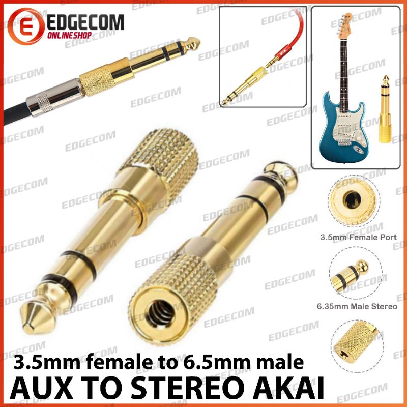 Konektor Jack Audio 6,5mm Male to 3,5mm Female / AUX to AKAI