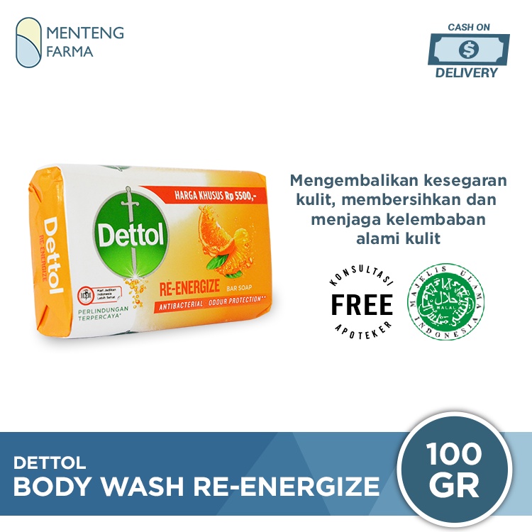 Sabun Mandi Batang Dettol Profresh Re-Energize 105 gram