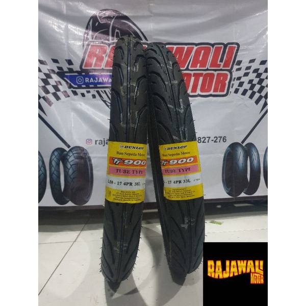 SEPASANG BAN LUAR DUNLOP TT900 2.50 RING 17 & 2.25 RING 17 TUBE TYPE (NON TUBLESS)