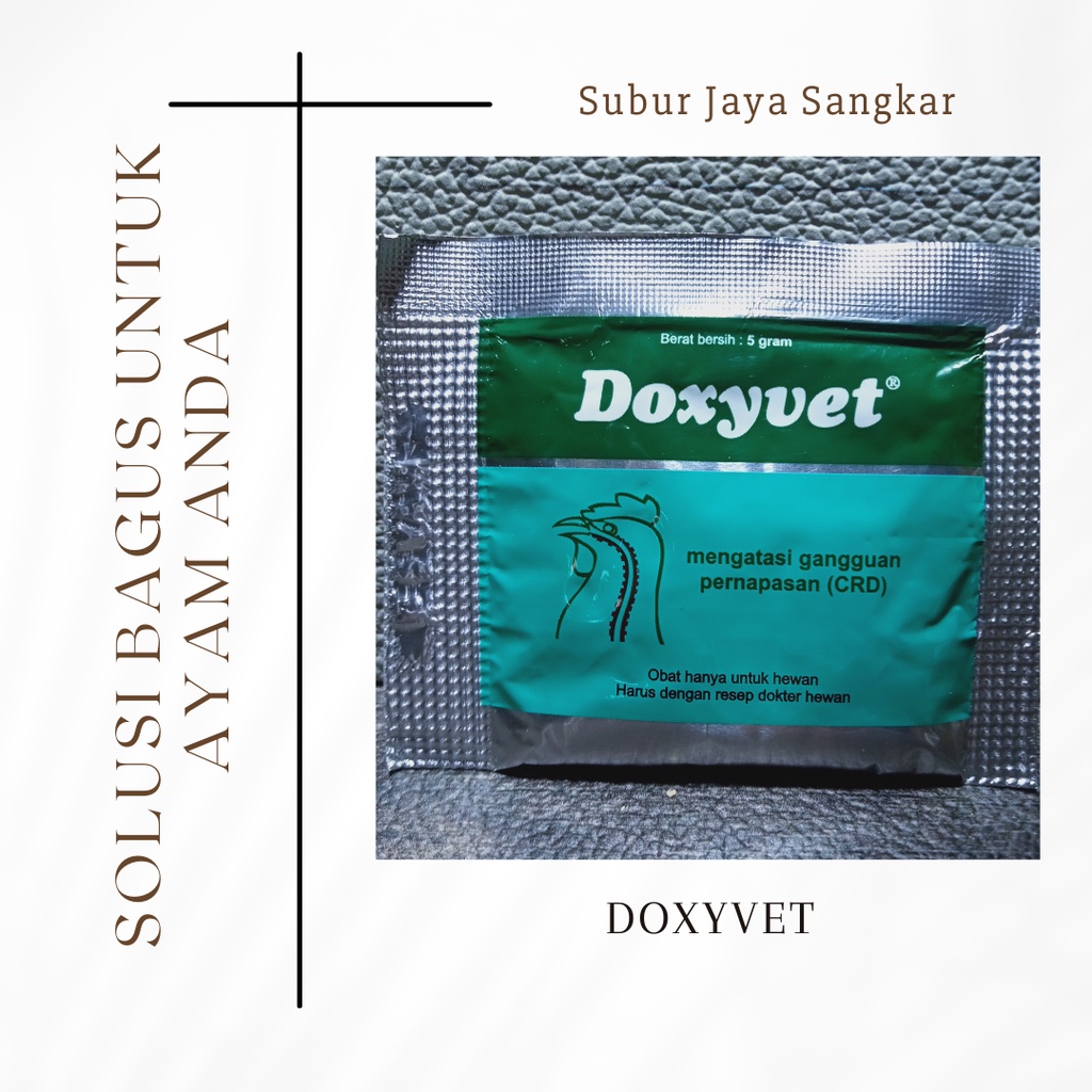 Obat CRD ayam / obat ngorok ayam / doxyvet 5 gram