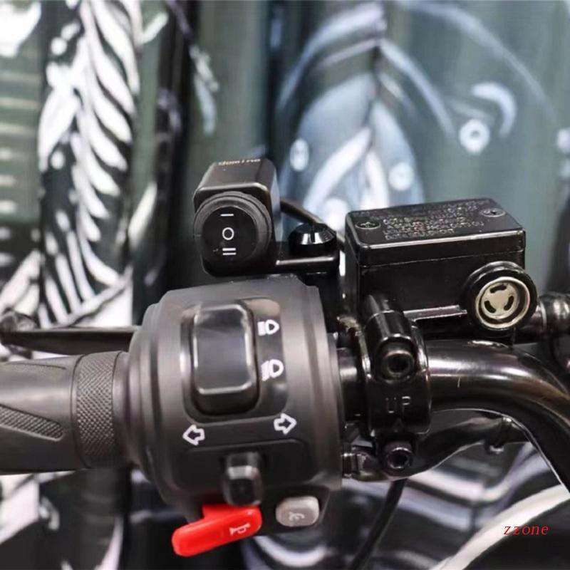 Zzz Saklar Switch Lampu Depan / Spion Motor Multifungsi Bahan Aluminum Alloy
