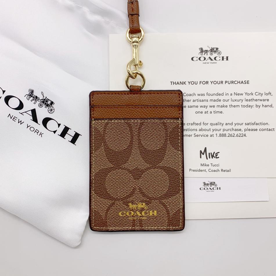 

Terbaru! Original COACH lanyard Kartu kerja Pemegang kartu id DIY klasik Name tag holder Four color .,