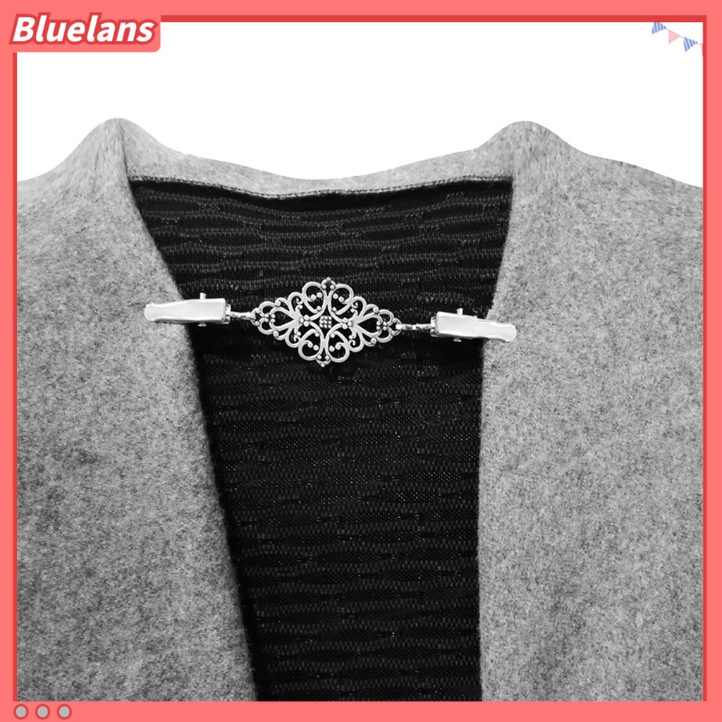 Bluelans Collar Clip Sturdy Rust-resistant Antique Pattern Vintage Collar Clip for Sweater