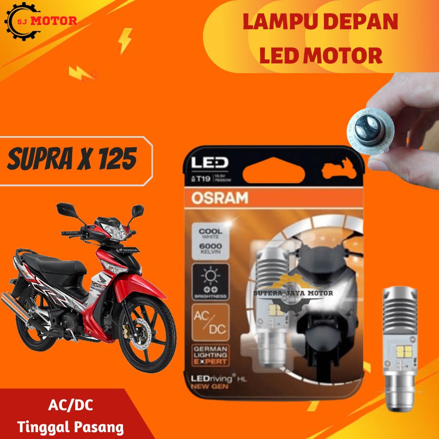 Jual LAMPU DEPAN LED MOTOR SUPRA X 125 OSRAM LAMPU UTAMA SUPRA X 125 AC