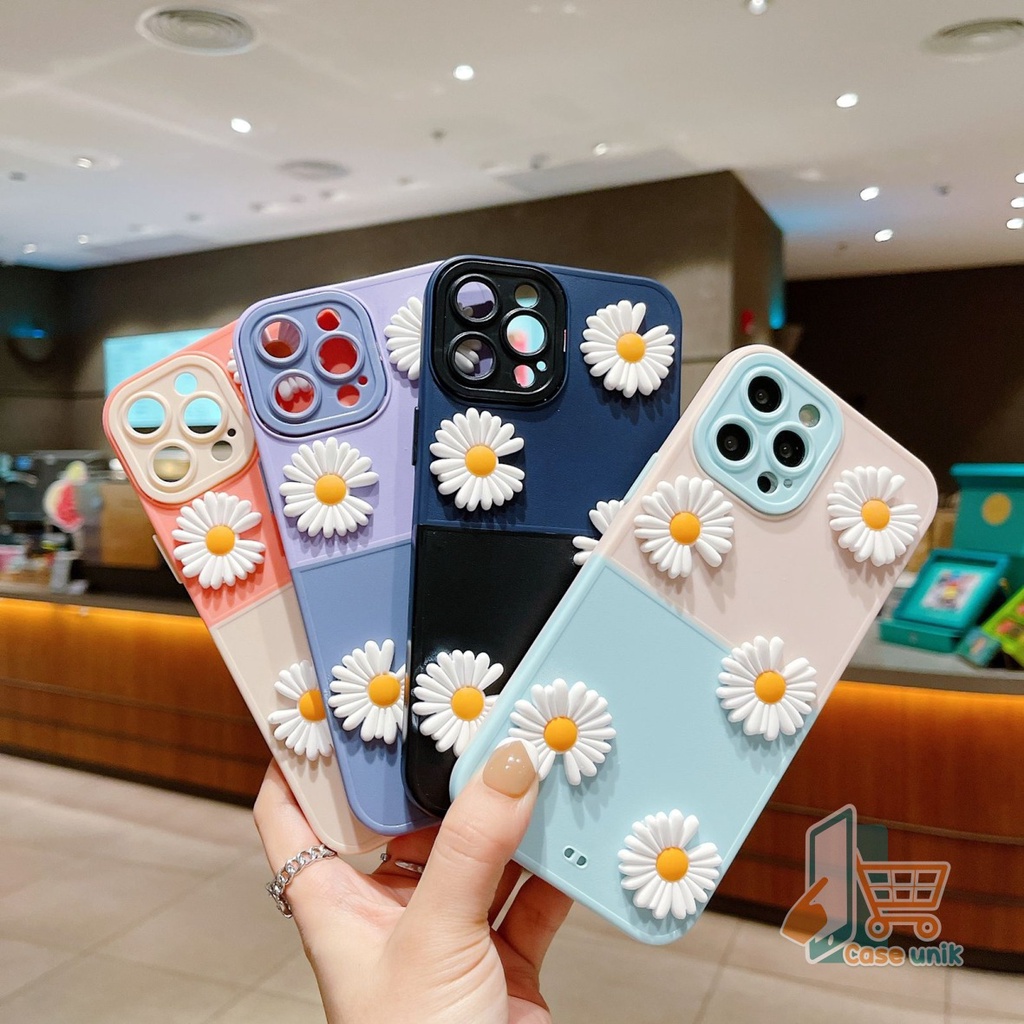 CASE FYP 2IN1 BUNGA DAISY 3D FOR VIVO Y16 Y35 2022 Y22 V25 5G V25E V25 PRO CS4846