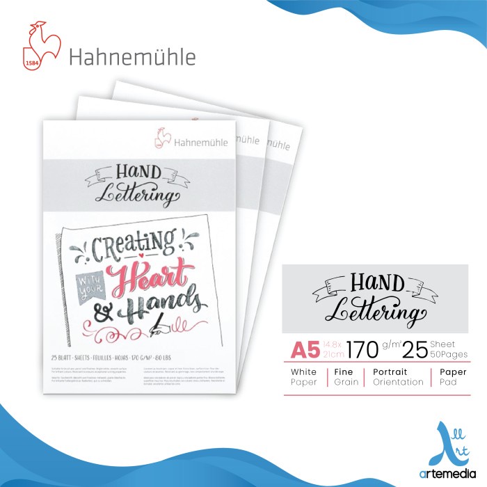 

Wow Kertas Gambar Hahnemuhle Hand Lettering A5 Pad Bagus