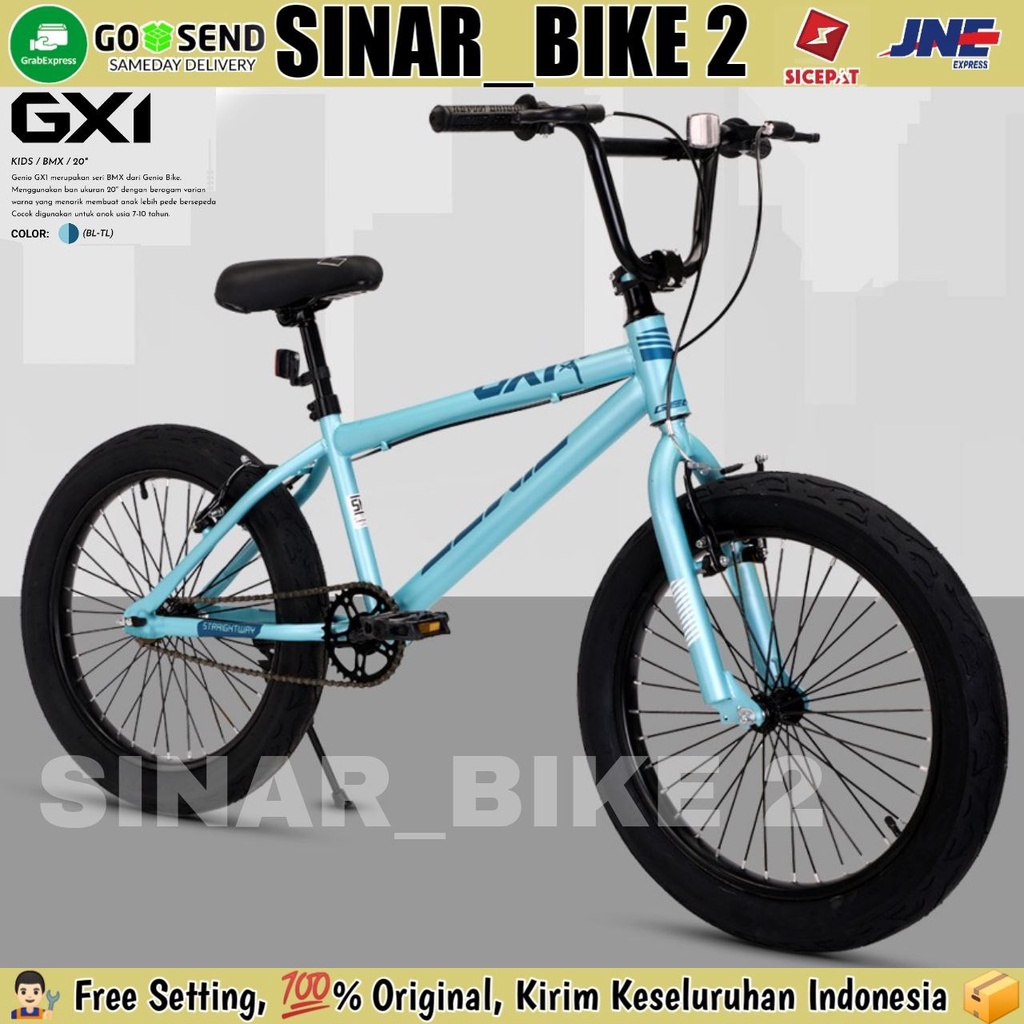 Sepeda Anak BMX GENIO GX1 Ukuran 20 Inch Ban Jumbo 3.0