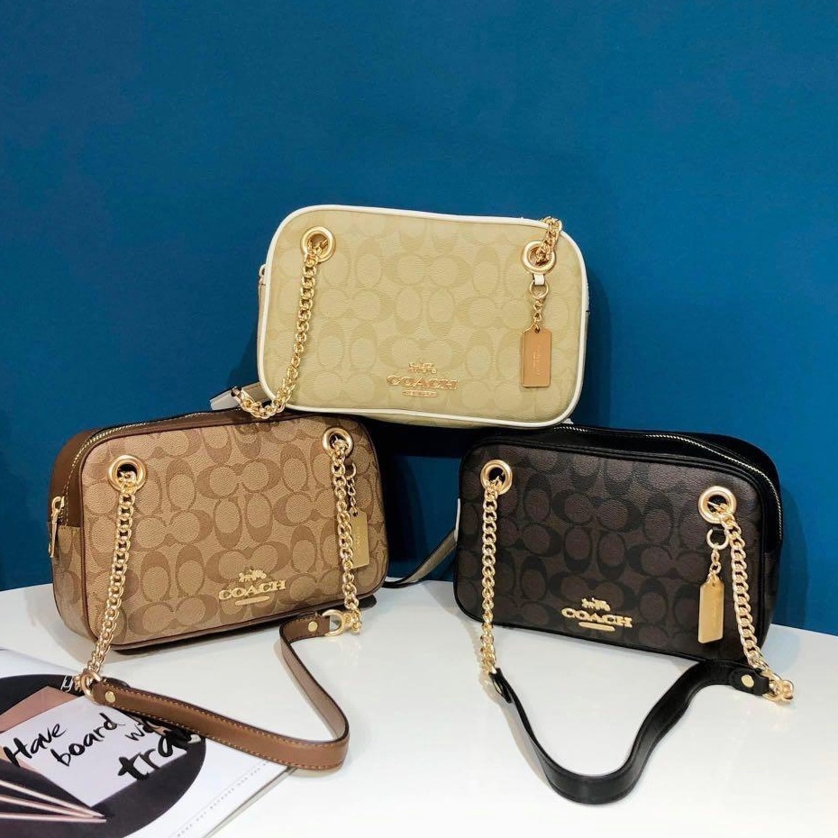 [Instant/Same Day]Coach original 8149 small fragrant shoulder bag messenger bag chain bag camera bag  xjb