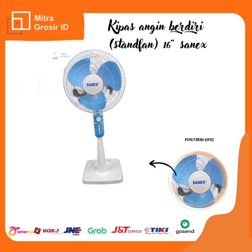 KIPAS ANGIN BERDIRI (STANDFAN) 16&quot; SANEX