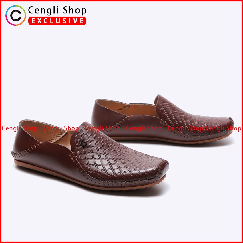 SEPATU LOAFER EVERBEST PRIA ORIGINAL PANSUS KULIT BRANDED COKLAT EM09