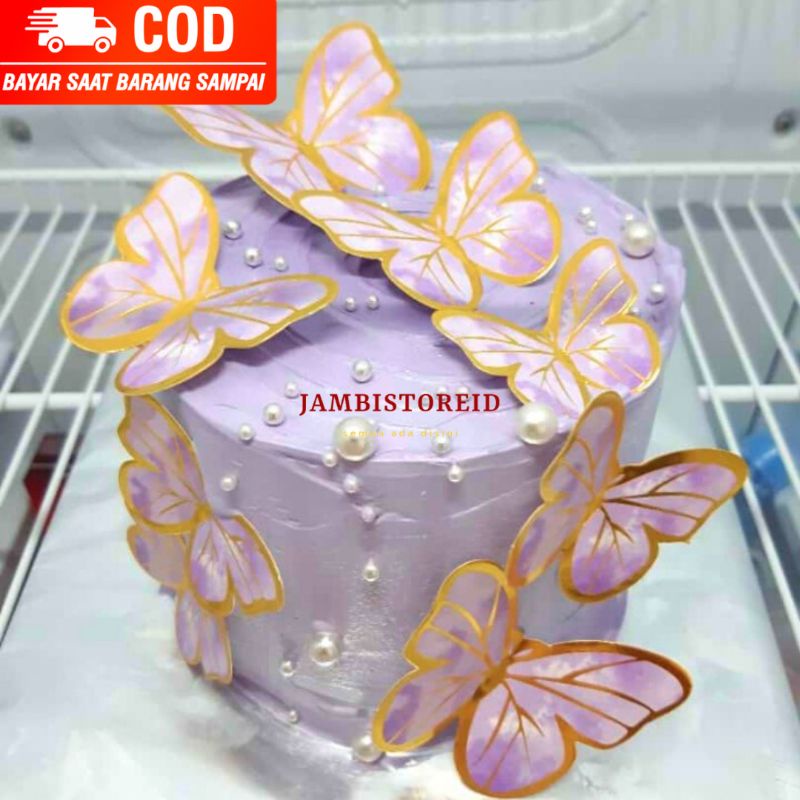 

(JAMBISTOREID) PILIH PENGIRIMAN INSTAN PO Butterflies Birthday Cake Kue Ulang Tahun Tart Kupu-Kupu Untuk Anak Perempuan Tema Girly Princess Ultah Murah Jambi