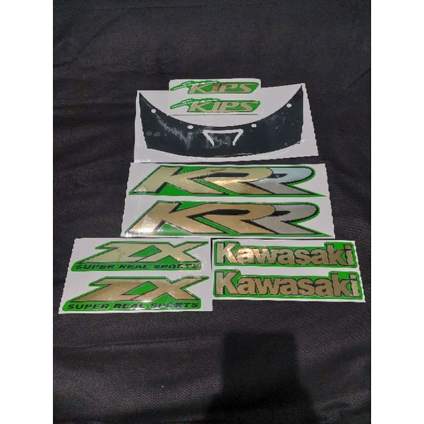 Striping Kawasaki Ninja KRR ZX CBU 150 hijau set
