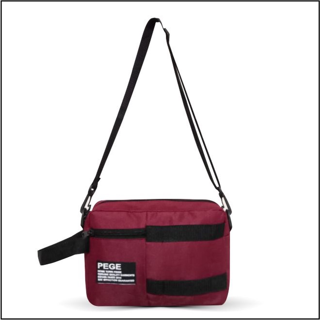 Tas Selempang Bahu Pria PEGE Model 2in1Bahan Tebal Bisa Untuk Pouch - PG 8924