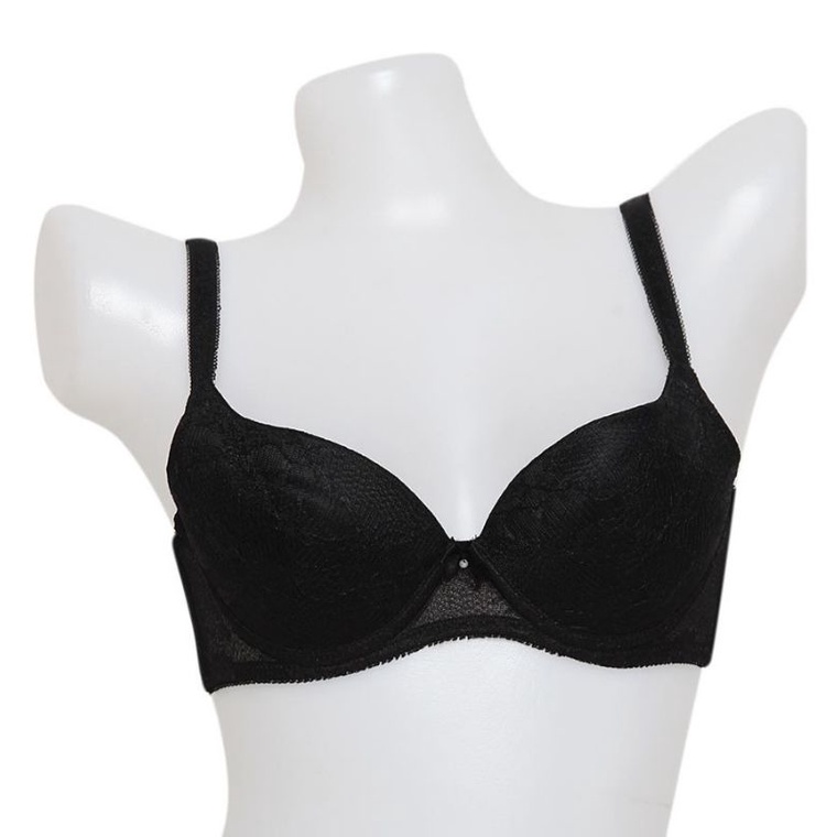 FIORI Bra AURORA BLACK | Bra Kawat Busa Push Up Kait 2 | Black