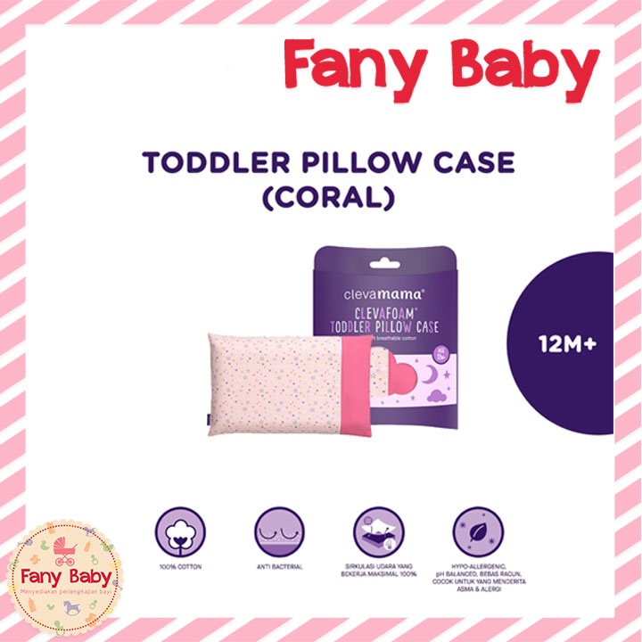 CLEVAMAMA TODDLER PILLOW CASE