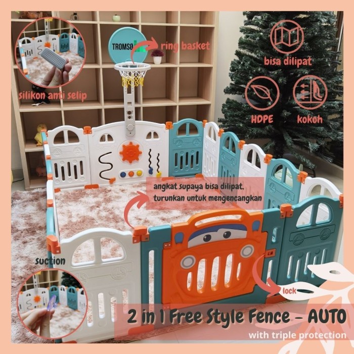 Pengaman Tromso Pagar Bayi/ Keamanan Anak/ Children Baby Safety Fence Foldable