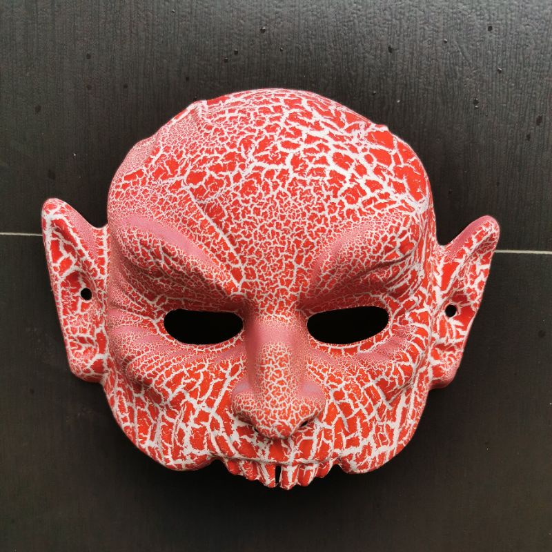 topeng halloween demon mask setengah wajah