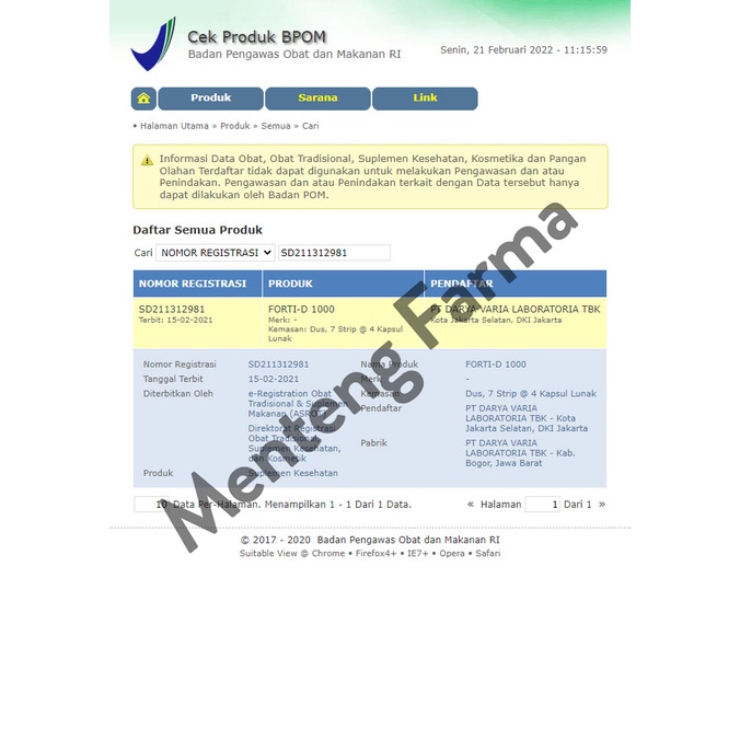 Forti-D 1000 Vitamin D3 4 Kapsul - Suplemen Vitamin D3
