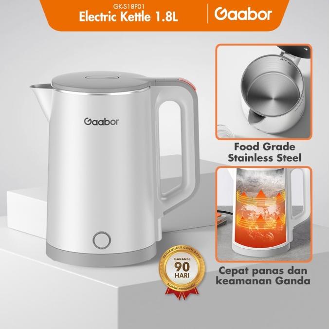 BAYAR DITEMPAT Gaabor Kettle Electric Pemanas Air 1.8 L Digital / GK-S18P01 /PERALATAN MASAK SET/PAN
