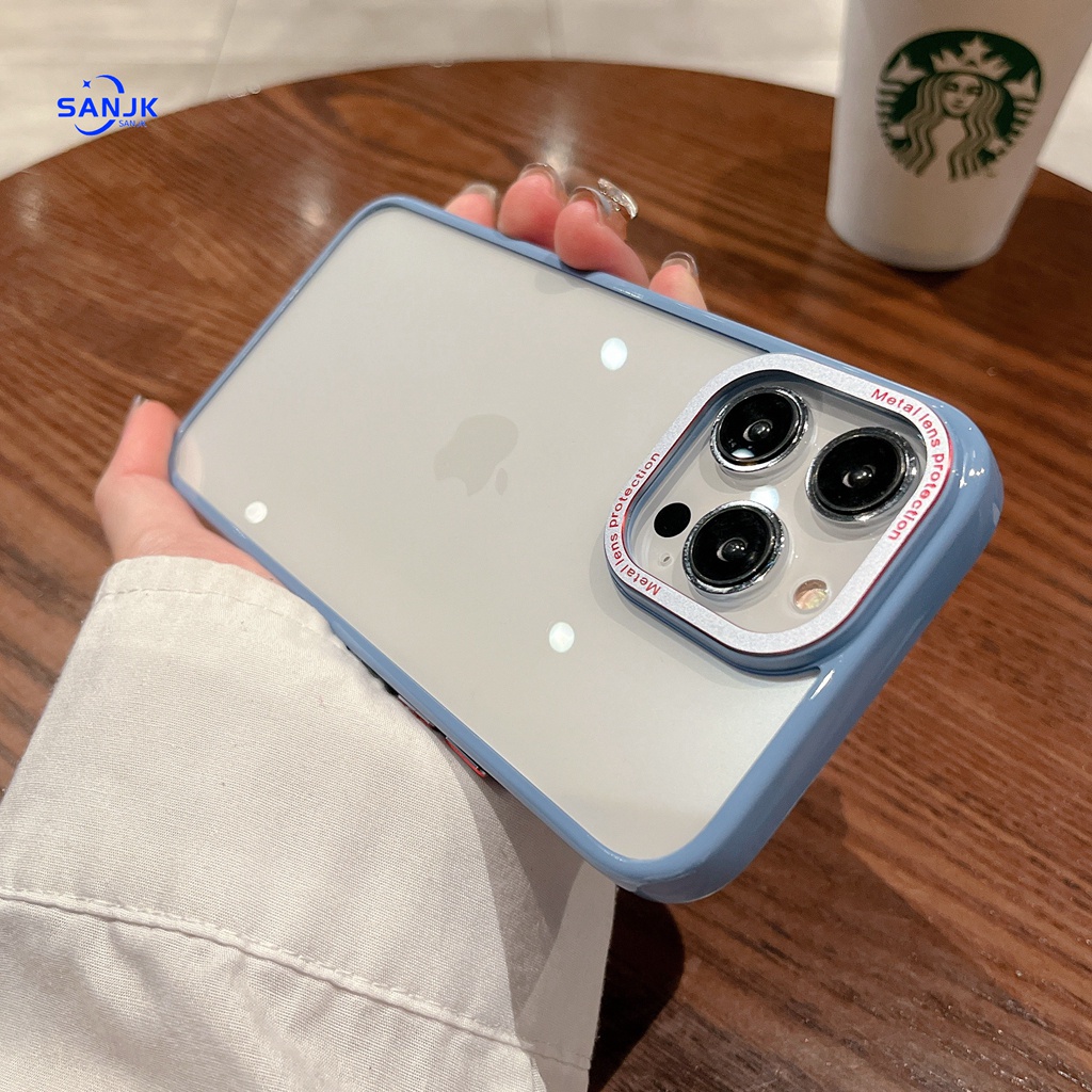 New ！！high quality Suitable for iPhone 14 anti fingerprint phone case iPhone 14 plus 12 13 14 Pro Max hard case metal camera+metal button phone case