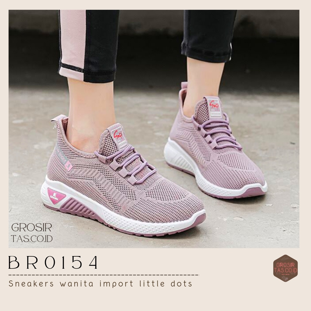 GROSIRTAS &quot;FREE BOX&quot; LV0154 Sepatu Sneakers Wanita Fashion Little Dot Import
