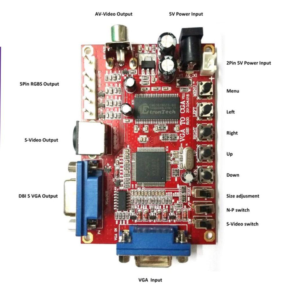 Game Papan Konverter PREVA|Video CRT Monitor CVBS/S-VIDEO/AV