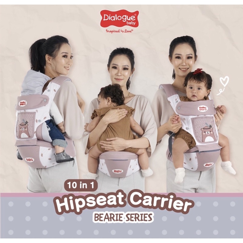 Dialogue Baby Hipseat 10 in 1 + Gendongan Bearie Series - DGG4320/ DGG1037 / Gendongan Bayi