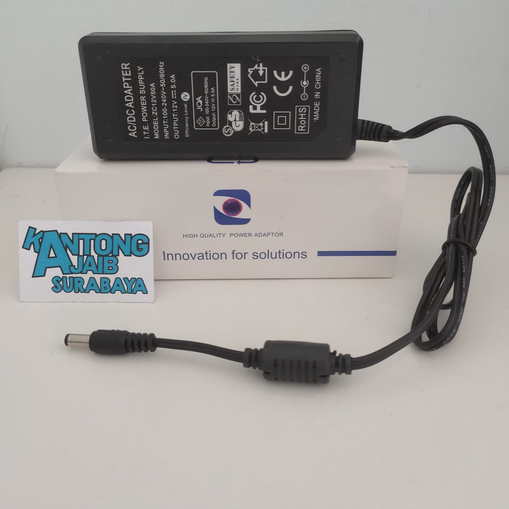 Adaptor CCTV 12V 5A Adaptor DVR Power Supply Kamera CCTV Adaptor Multifungsi