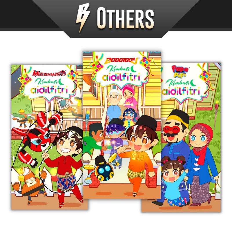 

BoBoiBoy Mechamato Papa Pipi Sampul Raya - Design C