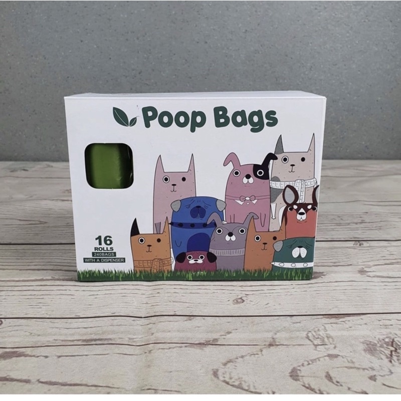 Plastik Kotoran Binatang Anjing Kucing Poop Bags Biodegradable 16 PCS